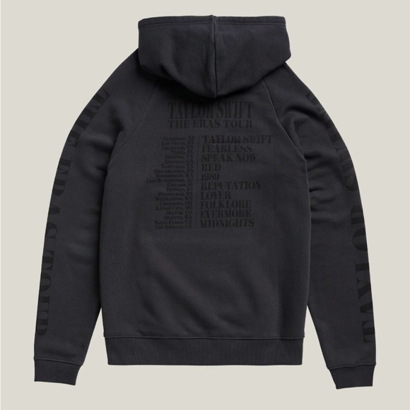 Taylor Swift Black Eras Tour Hoodie Sweatshirt - Picture 2 of 4